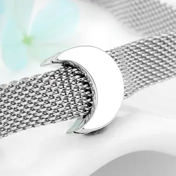 Mode 925 Sterling Sølv mousserende Klip perle Passer Oprindelige refleksion Armbånd Smykker at gøre