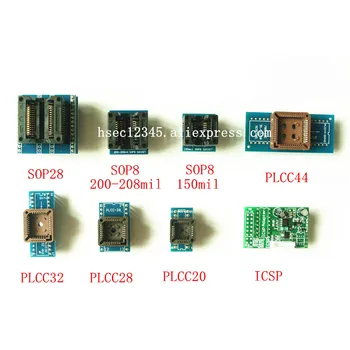 Gratis fragt Nyeste Universal RT809H EMMC-Nand FLASH Programmør+20 Genstande SOP8 flash Adapter EMMC-NAND ELLER bedre end RT809F