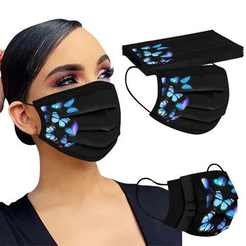 Máscara маска Voksne Kvinder Mand Disponibel ansigtsmaske Industrielle 3Ply ørebøjle 10PC Mascarilla Hovedbøjle Masque Da Tissu Cubrebocas
