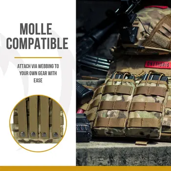 OneTigris Taktiske MOLLE Dobbelt Open Top Mag Pouch M4/M16 Magasin Pose Airsoft Militære Paintball Gear