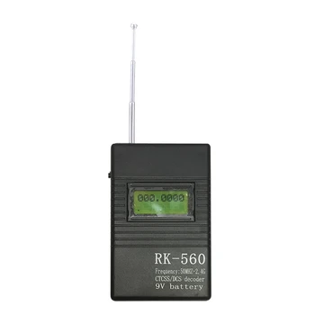 RK-560 Frekvens Detektor 50MHz-2.4 GHz Målelige Frekvens Mute