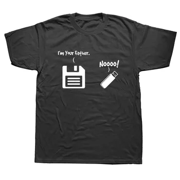 Nye USB-jeg Er Din Far T Shirt, Mænds Bomuld kortærmet Humor Nørd Ven Computer Joke T-shirt Afslappet Camisetas Mans