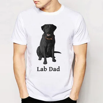 Lab Far Sort Labrador Retriever print T-Shirt til Mænd kort ærme sjove hunde-elskere Toppe Nye sommer mode mandlige Tees