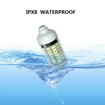 12V 15W LED Dykkede under vandet IPX8 Vandtæt Nat Fiskeri Lys Båd Lampe Udendørs Tiltrækker Rejer, Blæksprutte Lyskrebs