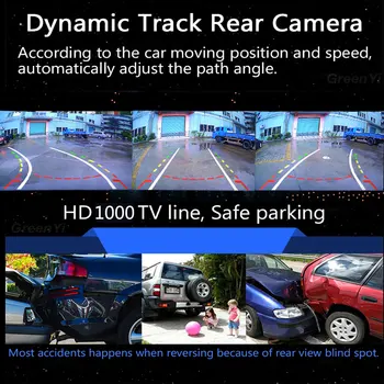 Bakkamera Backup Reverse Parkering Kamera Til Toyota RAV4 RAV-4 2000-2012 med Intelligent Dynamisk Forløb Spor