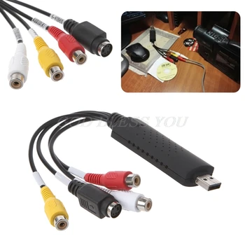 USB 2,0 Video Capture-Kort Adapter-TV DVD VHS DVR Converter Til PC CCTV Kamera Drop Shipping
