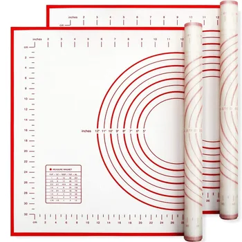 60*40CM Størrelse Red Non-stick Bagning Madlavning Wienerbrød Ark med Målinger Ovn Liner Værktøjer