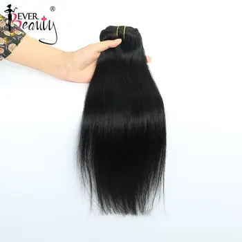 Straight Hair Extension Clips I Human Hair Extensions Brasilianske Silky Straight Klip Ins For Kvinder 10-26 Cm Nogensinde Skønhed