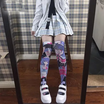 Japansk Sexet Undertøj Skole Pige Anime Søde Lolita Strømper Kawaii Leggings Unge Piger Print Tegnefilm Print Sailor Moon Sokker