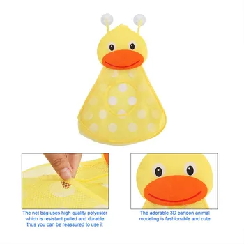 Baby Shower badelegetøj Lille Duck Lille Frø Baby Kids Legetøj, Opbevaring Mesh med Stærke Sugekopper Toy Bag Netto Badeværelse Organizer