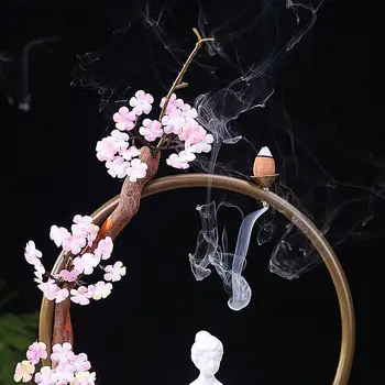 Kulturelle Elegante Kreative Tilbagestrømning Røgelse Brænder Traditionelle Buddha-Lotus Klassiske Røg Vandfald Røgelse Holder Hjem Indretning