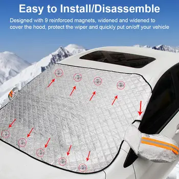 Forruden Sne Dække 9pcs Magneter Anti-frost solsejl Beskyttelse Cover Universal Bil, Tøj, Bil SUV Vindue Sne