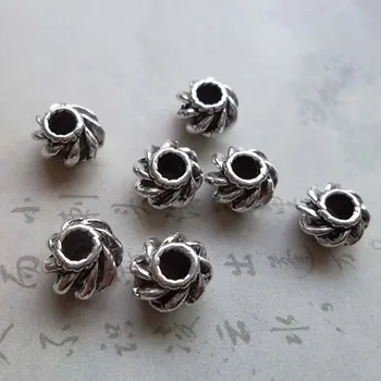 50stk/masse Græskar Form Metal Spacer Perler 7.5x5mm Tibetansk Sølv Charm Løse Perler Resultater DIY Smykker at Gøre Armbånd Øreringe