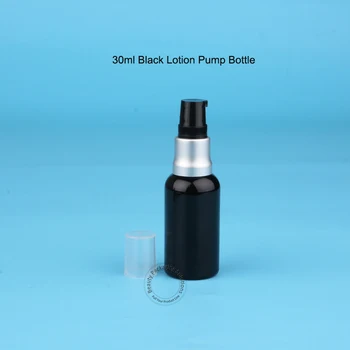 10stk/Lot 30 ml Glas Tomme Æterisk Olie Flaske Lotion Pumpe 1 ounce/ 30cc Refill Parfum til Kvinder Kosmetiske Container Black Lip Pot