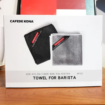 Barista Micro klud viskestykke 4 stk 30*30cm at rydde op i rodet spild rundt på maskine cafe rengøring Klud håndklæde Service Håndklæde
