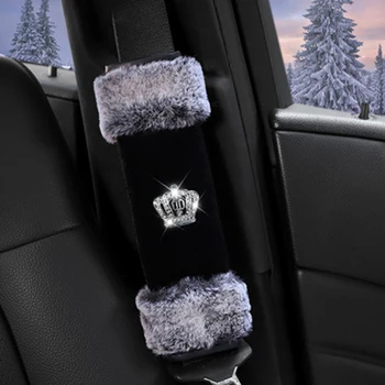 Plys sikkerhedssele dække shoulder pad crown gearskifter dække håndbremsen dække vinter bil bumper cover sæt indvendigt tilbehør