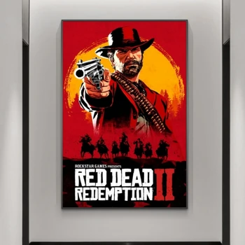 HD Print Red Dead Redemption 2 Film, Plakater, Print på lærred Kunst på væggene Hænger Billeder Moderne Film Kunst til Hjemmet Udsmykning