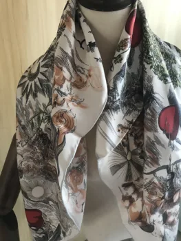 2020 nye ankomst foråret efteråret kæreste design ren silke tørklæde twill hånd lavet roll 90*90 cm sjal wrap til kvinder, dame