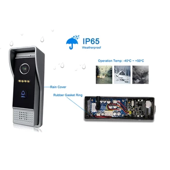 720P HD 10 tommer Touch Skærm, WiFi IP-Video Dør Telefon, Video Intercom 2 Døre Hjem adgangskontrol System Mobil App Remote Låse