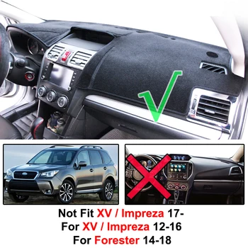 For Subaru XV Crosstrek Impreza 2012 - 2016 Skovfoged 14 - 2018 Dashmat Dash Mat Dashboard Dækker Pad Dash Board Cover Tæppe