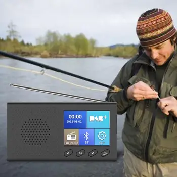 Transportabel DAB-Modtager FM-Radio, Bluetooth 4.2 musikafspiller, 3,5 mm Stereo-Output