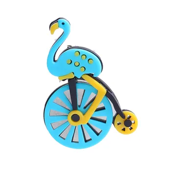 Nyt Design Blå Fugl Med Hjul Brocher Pins Akryl Corsage Klip Pins Broche For Kvinder, Børn Dragt, Hat, Tørklæde Dekoration Smykker