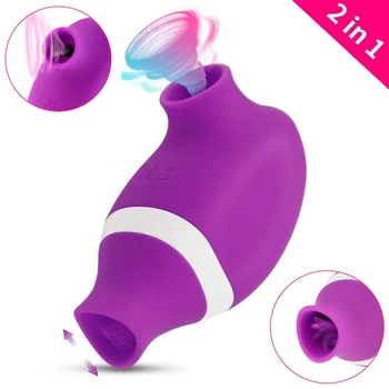 Sugende Vibrator til Kvinder Sucker Klitoris Suge Tunge Vibrator Kvindelige Klitoris Stimulator Sex Fisse slikning Legetøj Til par