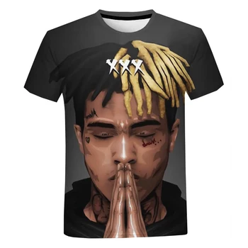 Hot Rapper XXXTentacion 3D-Print T-Shirt Mænd Kvinder Sommer Mode Afslappet Hip Hop T-shirt Harajuku Streetwear, Sjove T-Shirt