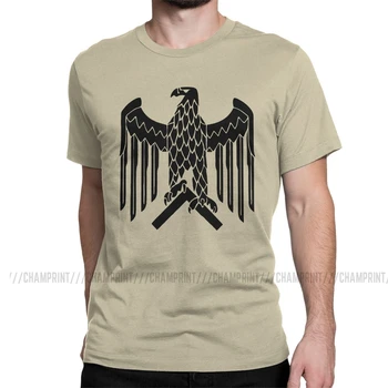 Tyske Ørn Logo Wehrmacht T Shirts Mænd Bomuld Crazy T-Shirt Tank Tiger Panzer Rustning Afrika Tees Kort Ærme Toppe Classic
