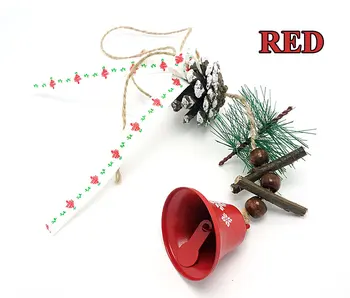 Julepynt 1pc windbell naturlig håndlavet håndværk stål klokker, juletræ dekorationer til hjemmet 2018 glædelig Jul