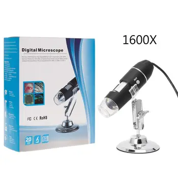 1600X USB Digital Mikroskop-Kamera-Endoskop 8LED Lup med Hold Stå 35ED