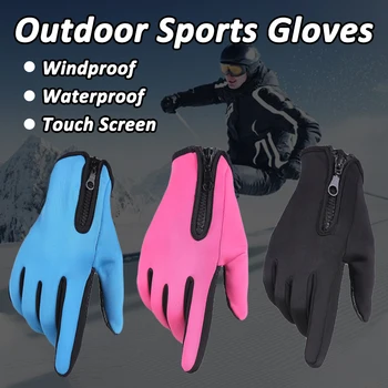 Vinteren Varm Vindtæt Touch Screen Vindtæt Vandtæt Udendørs Sport Drivende Handsker til Mænd, Kvinder