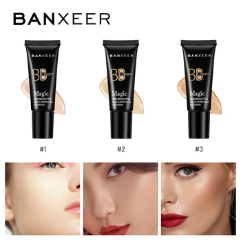 BANXEER Lette BB Cream 3 Farve Langvarig Fugtgivende Concealer Nude Effekt Makeup Base Instant Olie-Absorberende Dækning