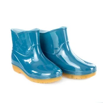 Nye Fritids-regn støvler kvinder med Lave Hæle Rund Tå Sko Vandtæt Midterste Rør Regn Støvler chaussures femmes ghn56