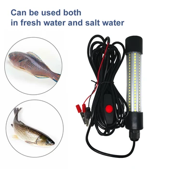 LED Dykkede Fiskeri Lys Undersøiske Fisk Lampe Lokke Agn Finder Lampe 12-24V Hvid Grøn Blå Lys