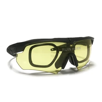 Taktiske Briller Airsoft Sport Skydning Brillerne Militære Beskyttelsesbriller Sikkerhed Udendørs Jagt Vandring Beskyttelse Af Øjne Solbriller 3 Linse
