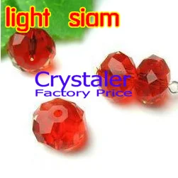5040 AAA Top Kvalitet lys siam farve løs Glas Rondelle perler .Gratis Forsendelse! 2mm 3mm 4mm,6mm,8mm 10mm,12mm