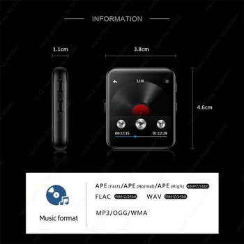 Nye BENJIE Bluetooth MP3 Afspiller Musik Afspiller Touch Screen HiFi Metal-Afspiller med FM-Radio, Voice recorder Mini-Walkman til Sport