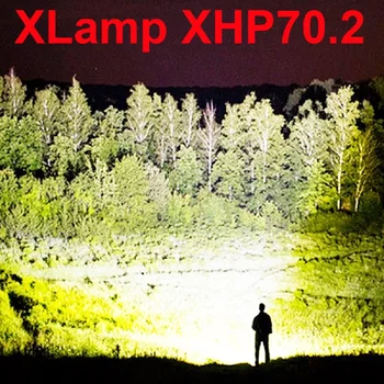 LED LOMMELYGTE 250000 LUMEN XHP70.2 MEST KRAFTFULDE LOMMELYGTE 26650 USB-FAKKEL XHP70 XHP50 LANTERNE 18650 JAGT LAMPE HÅND LYS