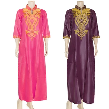 GRATIS FORSENDELSE Abaya Afrikansk Kjortel batik stof Ramadan tøj, Broderi Kaftan Jibab Islamiske Muslimske Kjole galabia for women2651