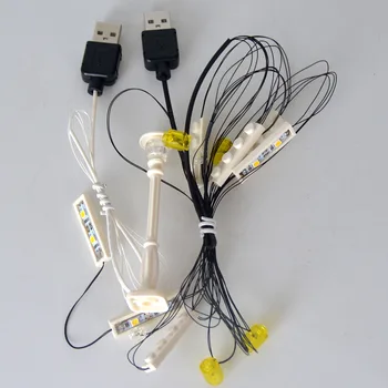 MODIKER Små Partikler Toy LED byggesten USB-Lys Tilbehørssæt til Green Grocer 10185 LED i prisen Kun