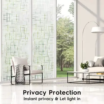 3D Dekorative Vindue selvklæbende Privatliv Film, Anti-UV-Window Tint Glas Mærkat Privacy Glas Nuance til hjemmekontoret Windows