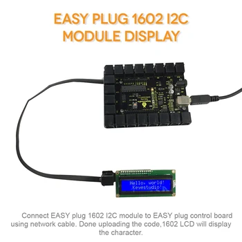 Nye!Keyestudio NEM plug IIC I2C 1602 LCD-Skærm Modul til Arduino DAMP