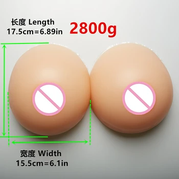 2800g/par Fulde Bryst Smagsforstærkere Silikone Realistisk Bryst Former Selvklæbende Falske Bryst Boobs Silikone Transvestit