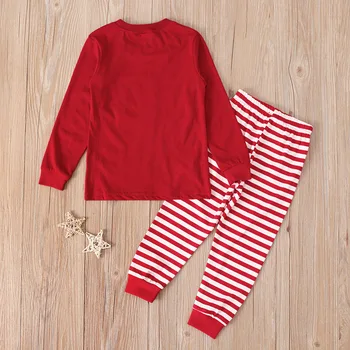 Christmas Red Santa Print Fritidsbeklædning Til Børn Drenge Piger Gave Langærmet Tøj Party Game Cosplay Kostume Homewear Pyjamas