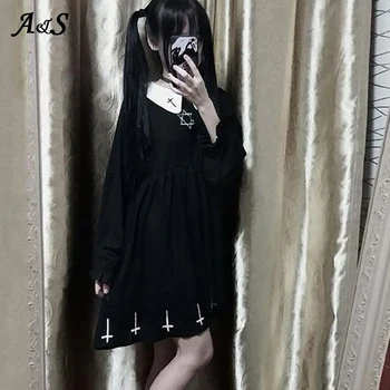 Gothic Lolita Kjole Harajuku Mode På Tværs Af Cosplay Kvindelige Kjole Japansk Bløde Søster Stil Stjerne Tyl Kjole Sød Pige Streetwear