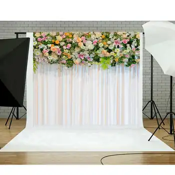 Bryllup Baggrund Photozone Blomst Bridal Shower Baggrund Romantisk Engagement, Jubilæum Part Væggen Banner Photobooth Indretning