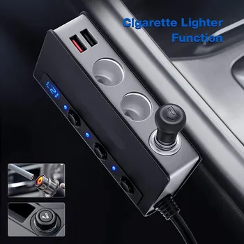 Bilens Cigarettænder Bil Oplader 180W Dual USB 4.8 EN Hurtig Opladning-Adapter 3 Punkt Cigaret Munden 4 USB-Stik Fire USB-Stik