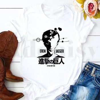 Angreb På Titan Shingeki ingen Kyojin Anime, Manga T-Shirts til Kvinder T-shirt Kort Ærme Overdele Tees Harajuku Vintage Vogue