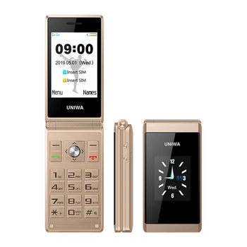 UNIWA X9 X28 Flip Senior Mobil Telefon 16800mAh GSM Big Push-Knappen Dual SIM FM russiske hebraisk Tastatur Håndskrift SOS Telefon
